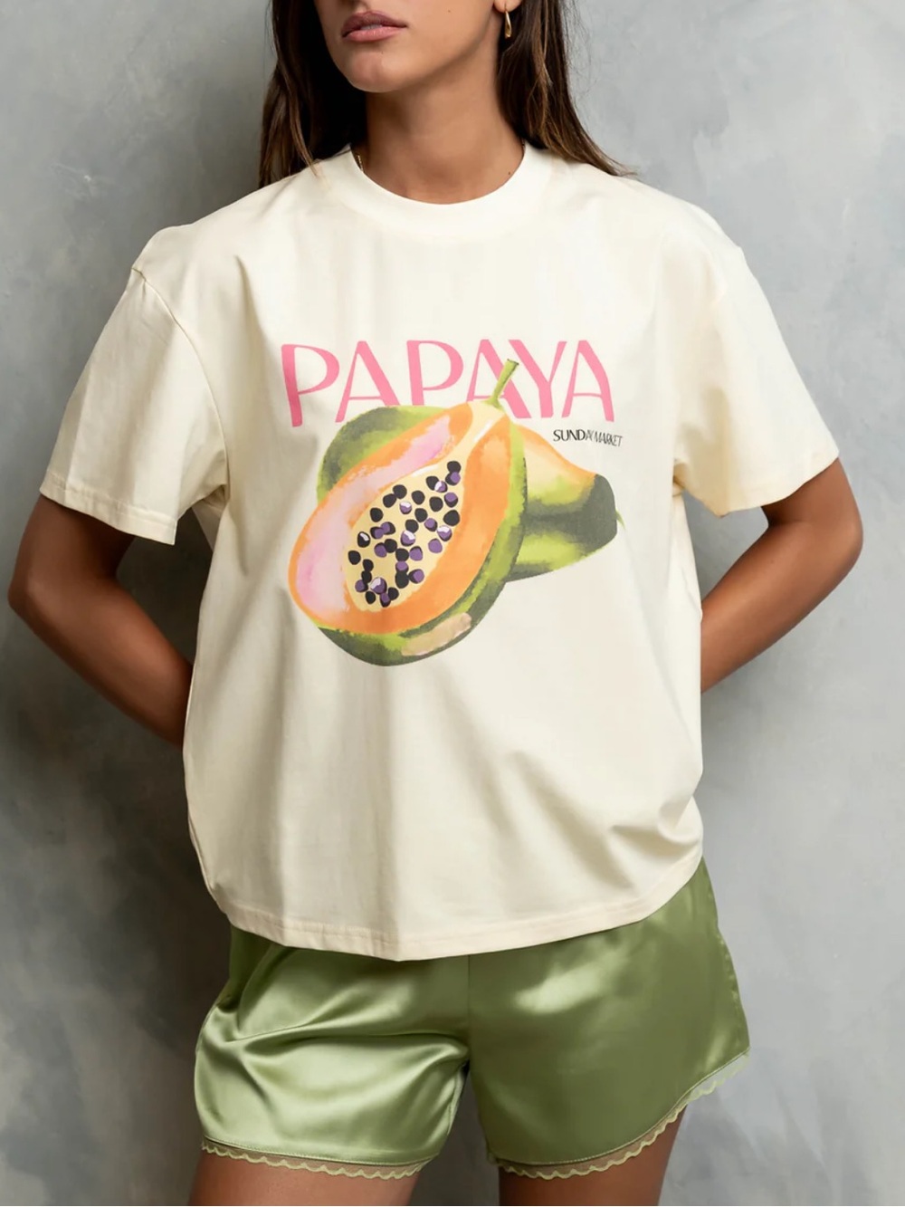 NWOT Bohme Pattie Graphic Tee Dafni(yellow)size S